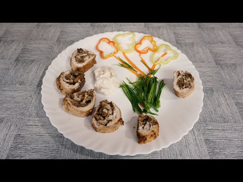 Chicken Roll with Walnuts - Homemade